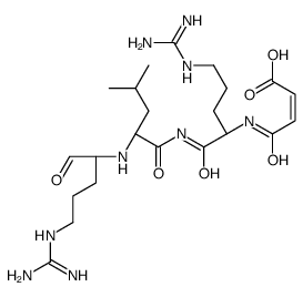 (E)-4-[[(2S)-5-(diaminomethylideneamino)-1-[[(2S)-2-[[(2S)-5-(diaminomethylideneamino)-1-oxopentan-2-yl]amino]-4-methylpentanoyl]amino]-1-oxopentan-2-yl]amino]-4-oxobut-2-enoic acid Structure