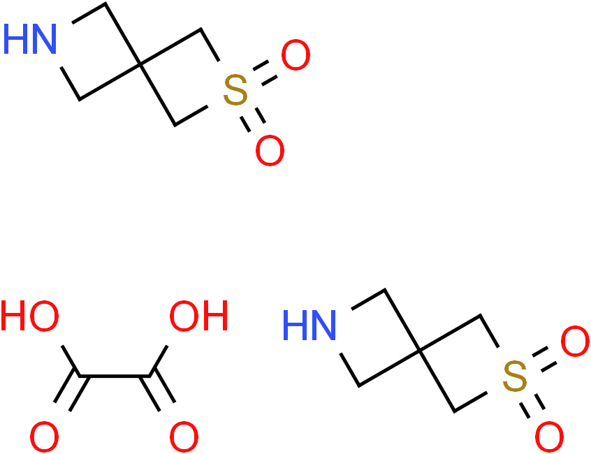 2-Thia-6-azaspiro[3.3]heptane 2,2-dioxide hemioxalate结构式