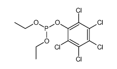 Phosphorigsaeure-diethylester-pentachlorphenylester Structure