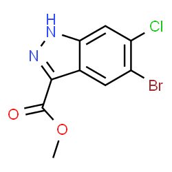 Methyl 5-bromo-6-chloro-1H-indazole-3-carboxylate Structure