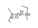 dichlorobis (methyl ethyl sulfide) palladium (II) Structure