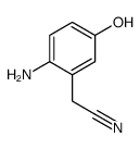 Benzeneacetonitrile, 2-amino-5-hydroxy- (9CI) Structure