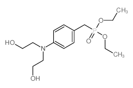 2-[[4-(diethoxyphosphorylmethyl)phenyl]-(2-hydroxyethyl)amino]ethanol structure