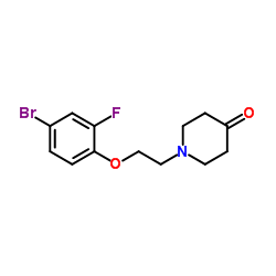 1-[2-(4-Bromo-2-fluorophenoxy)ethyl]-4-piperidinone结构式
