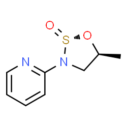 Pyridine, 2-(5-methyl-2-oxido-1,2,3-oxathiazolidin-3-yl)-, (2R-trans)- (9CI) structure