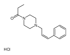 1-[4-[(E)-3-phenylprop-2-enyl]piperazin-1-yl]propan-1-one,hydrochloride结构式