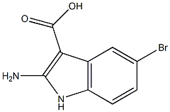 2-氨基-5-溴-1H-吲哚-3-羧酸结构式