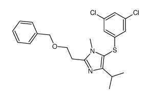 5-(3,5-dichlorophenyl)sulfanyl-1-methyl-2-(2-phenylmethoxyethyl)-4-propan-2-ylimidazole结构式