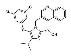 [5-(3,5-dichlorophenyl)sulfanyl-4-propan-2-yl-1-(quinolin-3-ylmethyl)imidazol-2-yl]methanol Structure