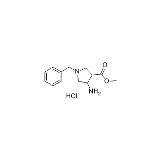 Methyl 4-amino-1-benzylpyrrolidine-3-carboxylate hydrochloride Structure