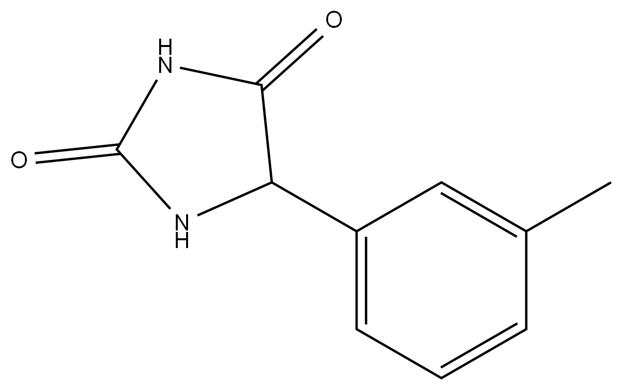 5-(间甲苯基)咪唑烷-2,4-二酮结构式