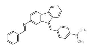 4-[[2-(benzylideneamino)fluoren-9-ylidene]methyl]-N,N-dimethyl-aniline Structure