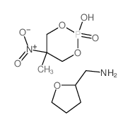 2-hydroxy-5-methyl-5-nitro-1,3-dioxa-2$l^C9H19N2O7P-phosphacyclohexane 2-oxide; oxolan-2-ylmethanamine结构式