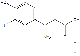 3-氨基-3-(3-氟-4-羟基苯基)丙酸盐酸盐结构式