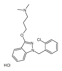 3-[1-[(2-chlorophenyl)methyl]indazol-3-yl]oxy-N,N-dimethylpropan-1-amine,hydrochloride Structure