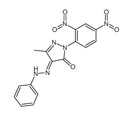 2-(2,4-dinitro-phenyl)-5-methyl-2H-pyrazole-3,4-dione 4-phenylhydrazone Structure