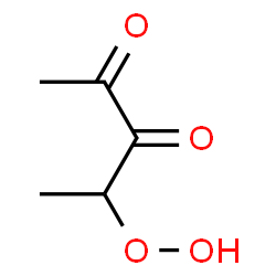 2,3-Pentanedione, 4-hydroperoxy- (9CI) structure