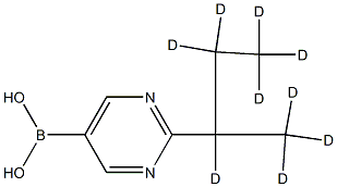 2-(sec-Butyl-d9)-pyrimidine-5-boronic acid结构式