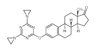 Estra-1,3,5(10)-trien-17-one,3-[[4,6-bis(1-aziridinyl)-1,3,5-triazin-2-yl]oxy]- (9CI) structure