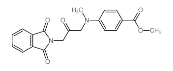 Benzoic acid,4-[[3-(1,3-dihydro-1,3-dioxo-2H-isoindol-2-yl)-2-oxopropyl]methylamino]-,methyl ester structure