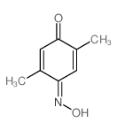 2,5-Cyclohexadiene-1,4-dione,2,5-dimethyl-, 1-oxime结构式