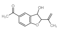 Ethanone,1-[(2S,3R)-2,3-dihydro-3-hydroxy-2-(1-methylethenyl)-5-benzofuranyl]- structure