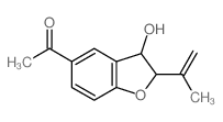 Ethanone,1-[(2S,3R)-2,3-dihydro-3-hydroxy-2-(1-methylethenyl)-5-benzofuranyl]-结构式