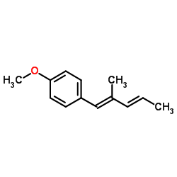 1-Methoxy-4-[(1E,3E)-2-methyl-1,3-pentadien-1-yl]benzene结构式