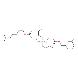 diisooctyl 3,3'-[(dibutylstannylene)bis(thio)]dipropionate结构式