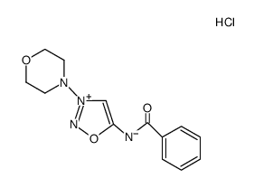 5-benzoylamino-3-morpholin-4-yl-[1,2,3]oxadiazolium, chloride Structure