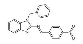 (1-benzyl-1H-benzoimidazol-2-yl)-(4-nitro-benzylidene)-amine Structure