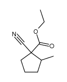 1-cyano-1-ethylcarboxylate-2-methylcyclopentane结构式