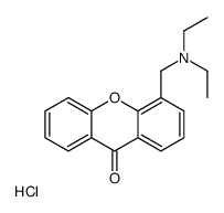 Xanthen-9-one, 4-(diethylamino)methyl-, hydrochloride Structure