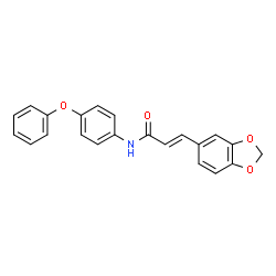 3-(1,3-BENZODIOXOL-5-YL)-N-(4-PHENOXYPHENYL)ACRYLAMIDE结构式