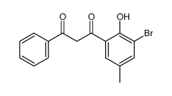 1-(2-hydroxy -3-bromo-5-methyl-phenyl)-3-phenyl-1,3-propadione结构式