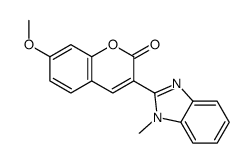 7-methoxy-3-(1-methylbenzimidazol-2-yl)chromen-2-one结构式