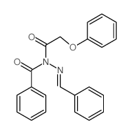 Benzoic acid,1-(2-phenoxyacetyl)-2-(phenylmethylene)hydrazide structure