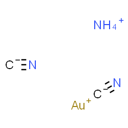 ammonium bis(cyano-C)aurate结构式