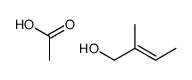 acetic acid,2-methylbut-2-en-1-ol结构式