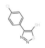 4-(4-氯苯基)-1,2,3-噻二唑-5-硫醇结构式