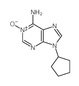 9H-Purin-6-amine,9-cyclopentyl-, 1-oxide Structure