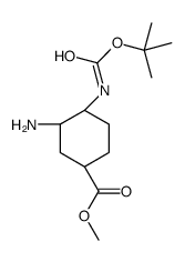 methyl (1R,3R,4S)-3-amino-4-[(2-methylpropan-2-yl)oxycarbonylamino]cyclohexane-1-carboxylate Structure