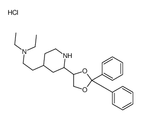 2-[2-(2,2-diphenyl-1,3-dioxolan-4-yl)piperidin-1-ium-4-yl]-N,N-diethylethanamine,chloride结构式