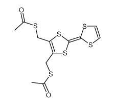 2,3-bis(acetylthiomethyl)tetrathiafulvalene结构式