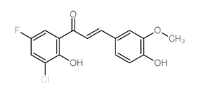 Chalcone,3'-chloro-5'-fluoro-2',4-dihydroxy-3-methoxy- (8CI) structure