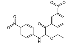 2-ethoxy-2-(4-nitroanilino)-1-(3-nitrophenyl)ethanone Structure