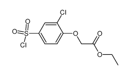 ethyl (4-chlorosulfonyl-2-chloro-phenoxy)-acetate Structure