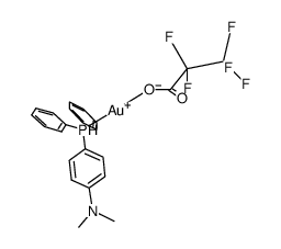 [(4-dimethylaminophenyl)diphenylphosphine]gold(I) pentafluoropropionate结构式