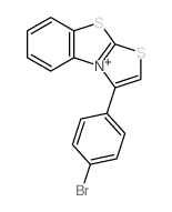 1-(4-bromophenyl)-[1,3]thiazolo[2,3-b][1,3]benzothiazol-9-ium结构式