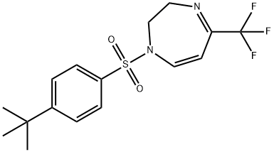 1-([4-(tert-butyl)phenyl]sulfonyl)-5-(trifluoromethyl)-2,3-dihydro-1h-1,4-diazepine结构式